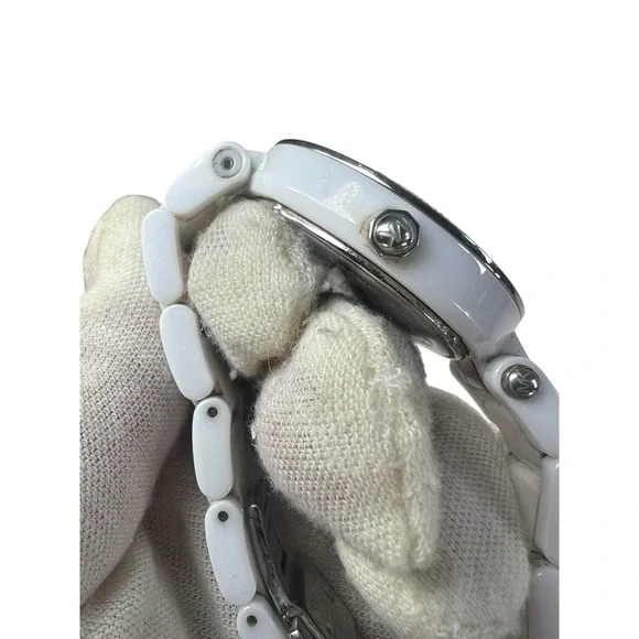 y2k vtg lot of 2 Michael Kors Ceramic Watch crystal bezel mother of pearl‎ - Picture 13 of 16
